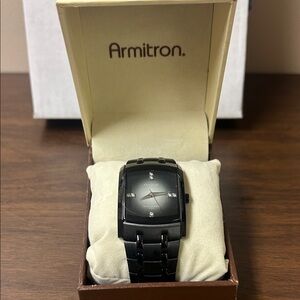 Armitron Black and Silver Men's Watch - needs new batteries